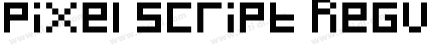 pixel script Regular字体转换